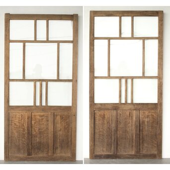 楢のクリアガラス戸 2枚1組　GD0171