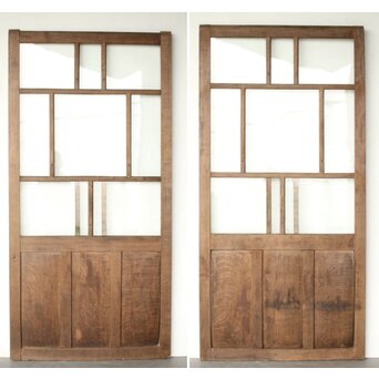 楢のクリアガラス戸 2枚1組　GD0171 ウラ