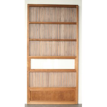 クリアガラス 白木格子戸　L1093 ウラ