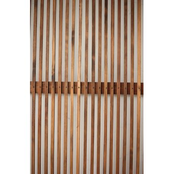 クリアガラス 白木格子戸　L1093 細めの格子