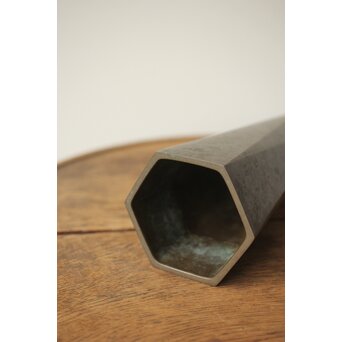 高岡銅器 八島望舟 朧銀六方花入/花瓶　M357 