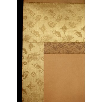 尾竹国観 俵鼠乱落款図 紙本軸装 掛軸　Z410 