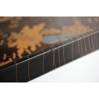 蕪大根蒔絵 角盆　Q330 