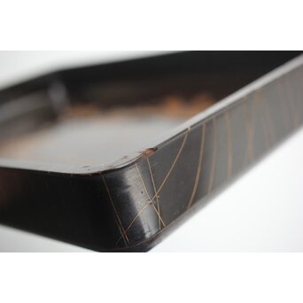 蕪大根蒔絵 角盆　Q330 