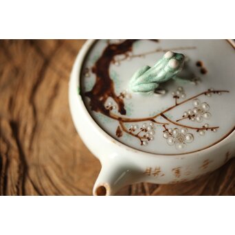 初期作 初代 真葛香山 煎茶急須　P350 