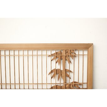 神代杉か 竹と梅の木彫欄間　R0299 