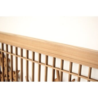 神代杉か 竹と梅の木彫欄間　R0299 