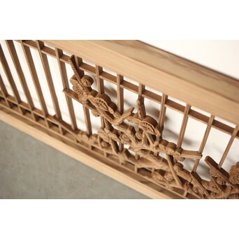 神代杉か 竹と梅の木彫欄間　R0299 色味からして　神代杉か　と考えます