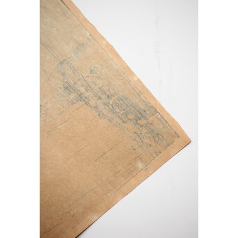 川瀬巴水【京都清水寺】昭和8年 版権 渡邊庄三郎印 木版画 共額装　Z413 