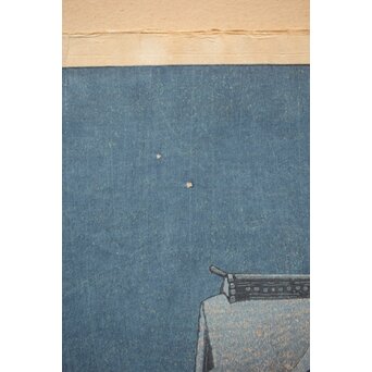 川瀬巴水【京都清水寺】昭和8年 版権 渡邊庄三郎印 木版画 共額装　Z413 