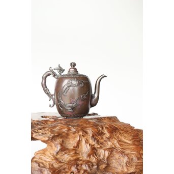 三浦研斎 斑柴銅 佐渡銅器 水注/水滴　M359 