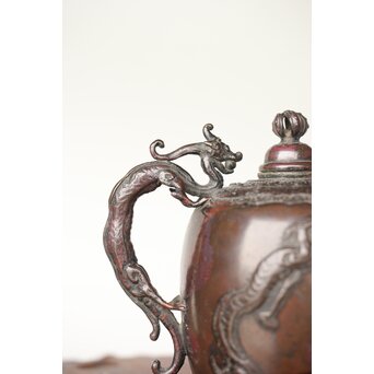 三浦研斎 斑柴銅 佐渡銅器 水注/水滴　M359 