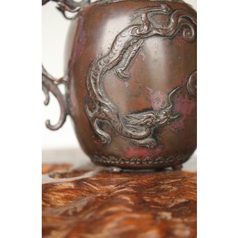 三浦研斎 斑柴銅 佐渡銅器 水注/水滴　M359 