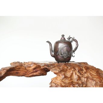 三浦研斎 斑柴銅 佐渡銅器 水注/水滴　M359