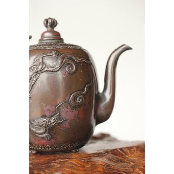 三浦研斎 斑柴銅 佐渡銅器 水注/水滴　M359 