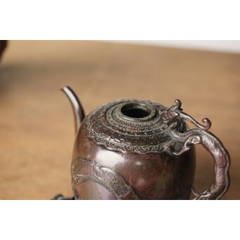 三浦研斎 斑柴銅 佐渡銅器 水注/水滴　M359 