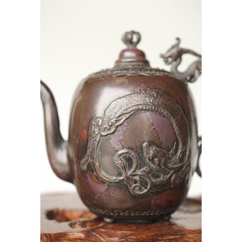 三浦研斎 斑柴銅 佐渡銅器 水注/水滴　M359 