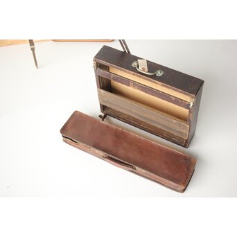 足立源一郎 野外スケッチ道具 パステル画など作品　Z415 