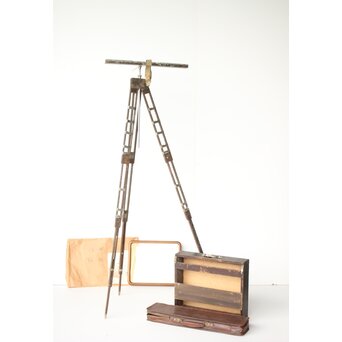 足立源一郎 野外スケッチ道具 パステル画など作品　Z415