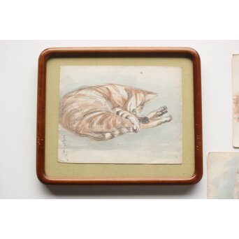 足立源一郎 野外スケッチ道具 パステル画など作品　Z415 