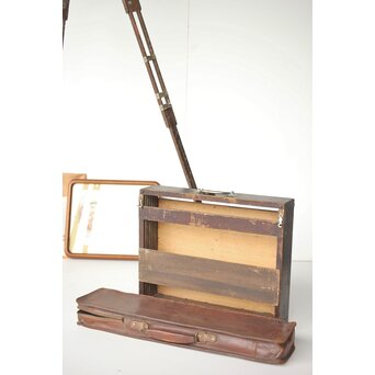 足立源一郎 野外スケッチ道具 パステル画など作品　Z415 