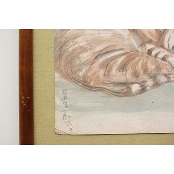 足立源一郎 野外スケッチ道具 パステル画など作品　Z415 