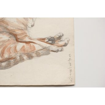 足立源一郎 野外スケッチ道具 パステル画など作品　Z415 