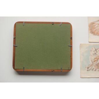 足立源一郎 野外スケッチ道具 パステル画など作品　Z415 