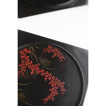 秋草紋 吸物膳 5枚1組　Q332 