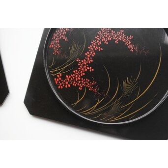 秋草紋 吸物膳 5枚1組　Q332 