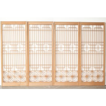 白木麻組子書院 4枚1組　R0300 ウラ　障子を貼る面