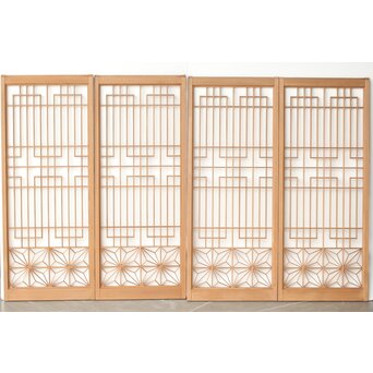 白木麻組子書院 4枚1組　R0300