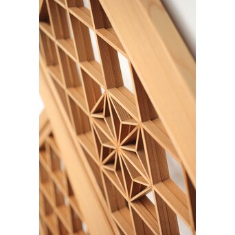 両面仕様 小型組子欄間 2枚1組　R0303 