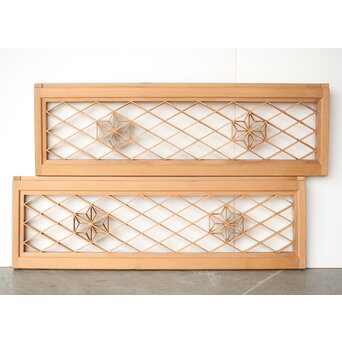 両面仕様 小型組子欄間 2枚1組　R0303