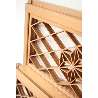 両面仕様 小型組子欄間 2枚1組　R0303 