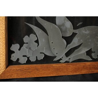 エッチングガラス欄間 鹿図　R0306 