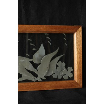 エッチングガラス欄間 鹿図　R0306 