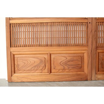 総欅 格子戸 2枚1組　L1094Y 