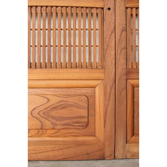 総欅 格子戸 2枚1組　L1094Y 