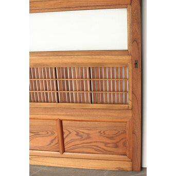 総欅 格子戸 2枚1組　L1094Y 