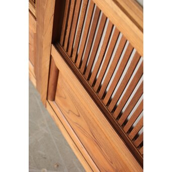 総欅 格子戸 2枚1組　L1094Y 