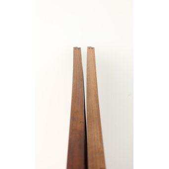 総欅 格子戸 2枚1組　L1094Y やはり縦框に反りが見られます