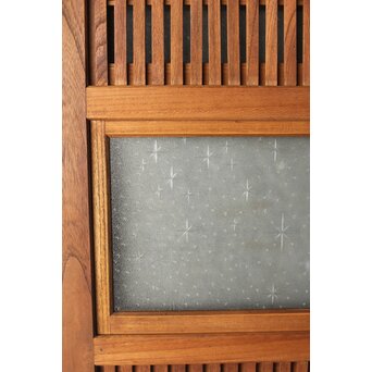 総欅 格子戸 2枚1組　L1094Y 