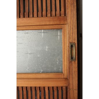 総欅 格子戸 2枚1組　L1094Y 