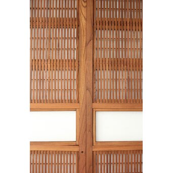 総欅 格子戸 2枚1組　L1094Y 