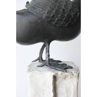 唐物 古銅鴨型香炉　M360 