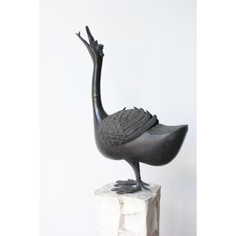 唐物 古銅鴨型香炉　M360 