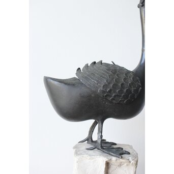 唐物 古銅鴨型香炉　M360 