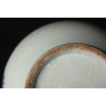 李朝中期 官窯廣州窯 分院里手 染付牡丹文壷【壺中居】解説書/貼紙　P352 