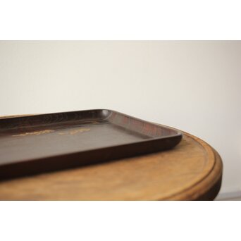 前田桑明 御蔵島桑小盆 共箱　X413 